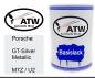Preview: Porsche, GT-Silver Metallic, M7Z / U2: 500ml Lackdose, von ATW Autoteile West.